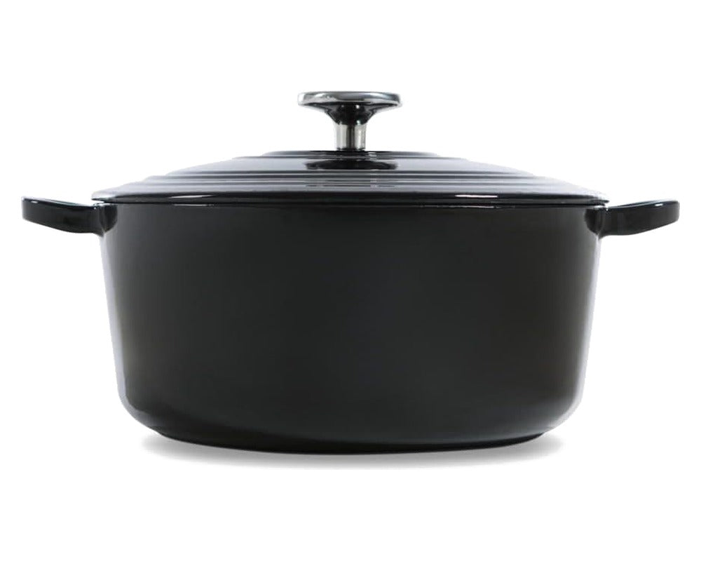 BK Braadpan Bourgogne Jet Black Gietijzer ø 20 cm / 2.5 Liter - zijaanzicht