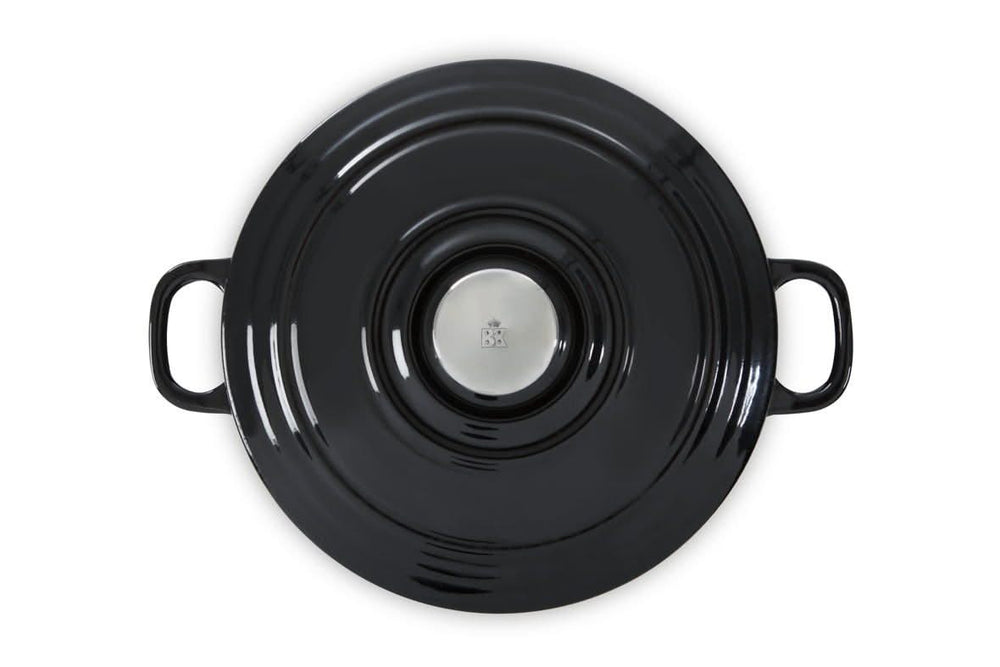 BK Bräter Bourgogne Jet Black Gusseisen ø 24 cm / 4,2 Liter - emaillierte Antihaftbeschichtung