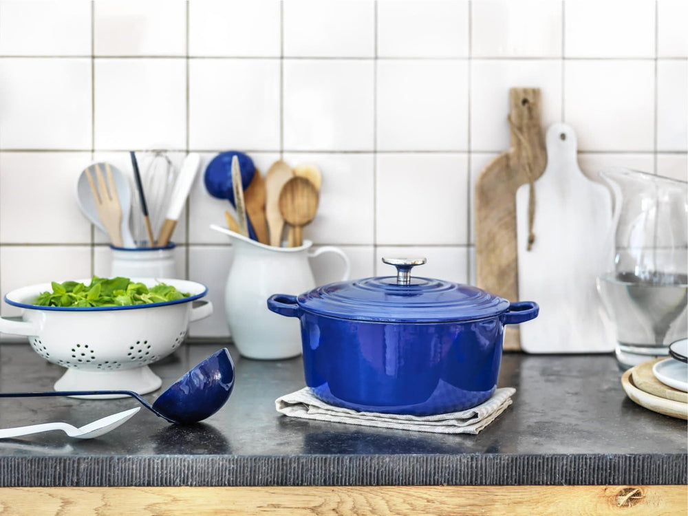 BK Braadpan Bourgogne Royal Blue Gietijzer ø 24 cm / 4.2 Liter - sfeerbeeld 1