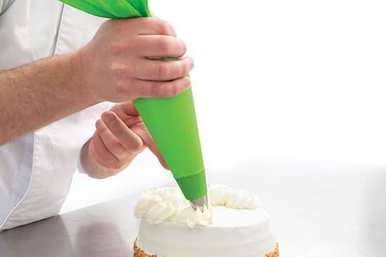 One Way Spritzbeutel Kunststoff Grün 53x28 cm 12er - Einweg Backen Dekorieren