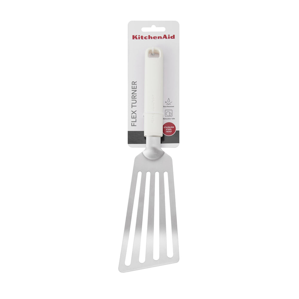 KitchenAid Pfannenwender Classic Porzellanweiß Edelstahl 31,5 cm - Pfanne Crêpes Fisch