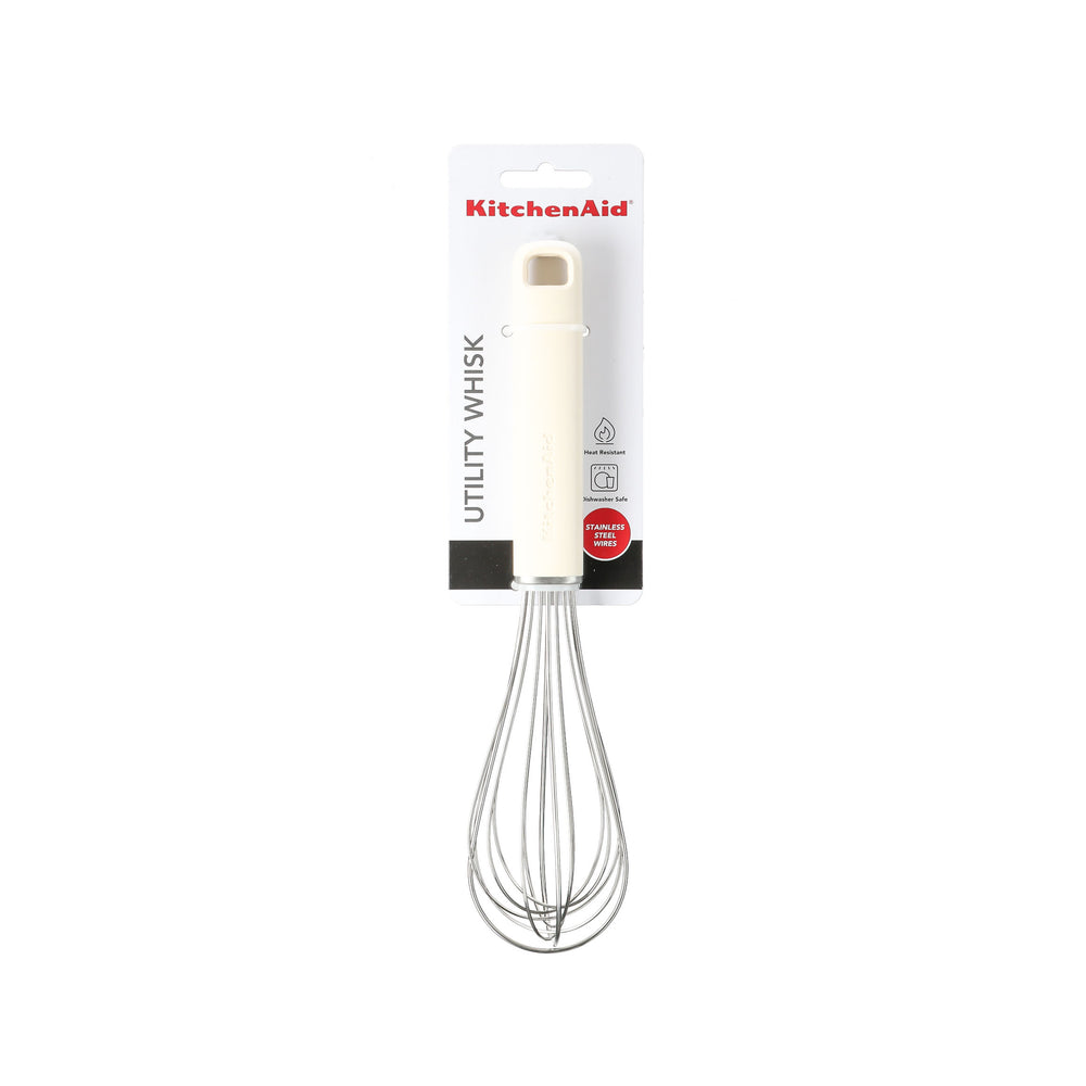 KitchenAid Schneebesen Classic Porzellanweiß Kunststoff / Edelstahl 27 cm - Rührbesen