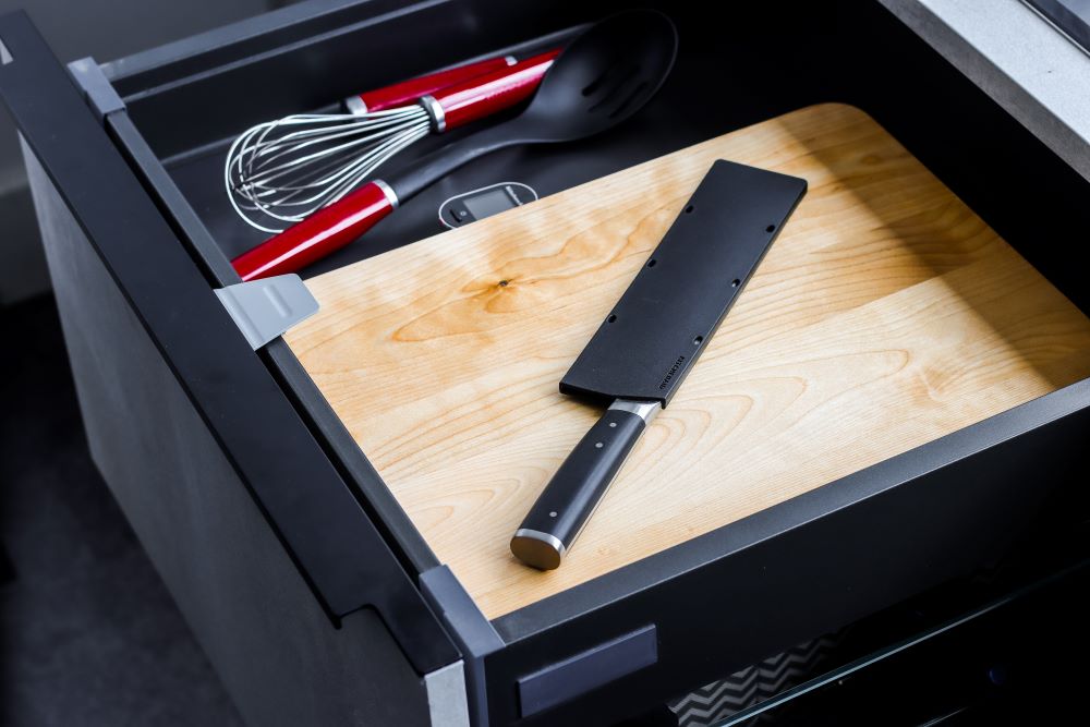 KitchenAid Santokumesser Gourmet Edelstahl 18 cm Schwarz/Silber - Küchenmesser