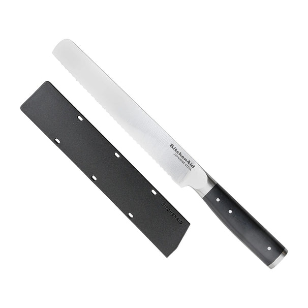 KitchenAid Brotmesser Gourmet Edelstahl 20 cm Schwarz/Silber - Brotschneiden