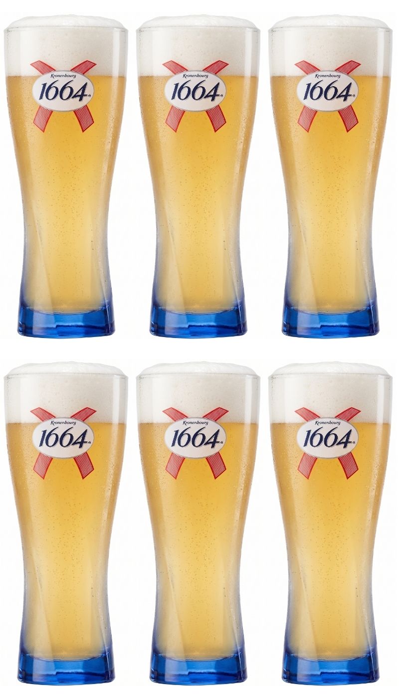 Kronenbourg 1664 Blanc Biergläser 250 ml - 6 Stück