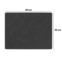 LIND DNA Tischsets Nupo - Leder - Trüffel - 45 x 35 cm - 2 Stück