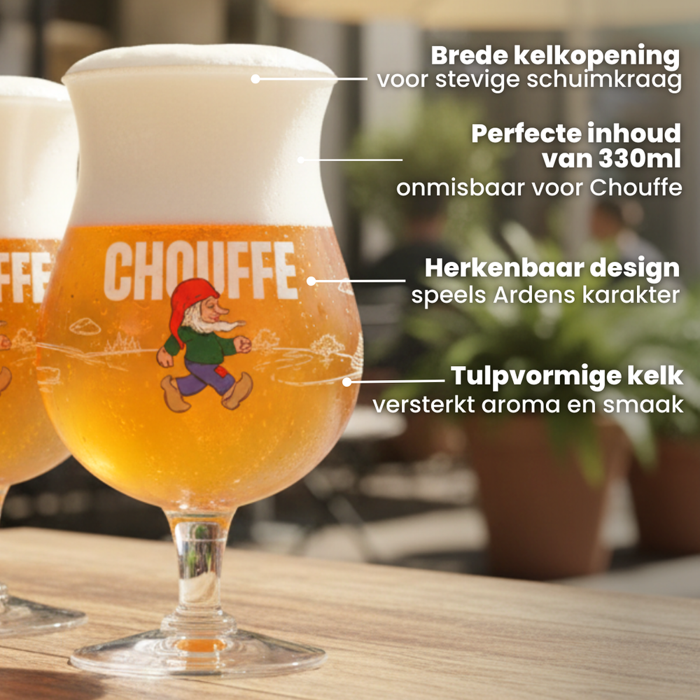 La Chouffe Biergläser 330 ml - 4 Stück

