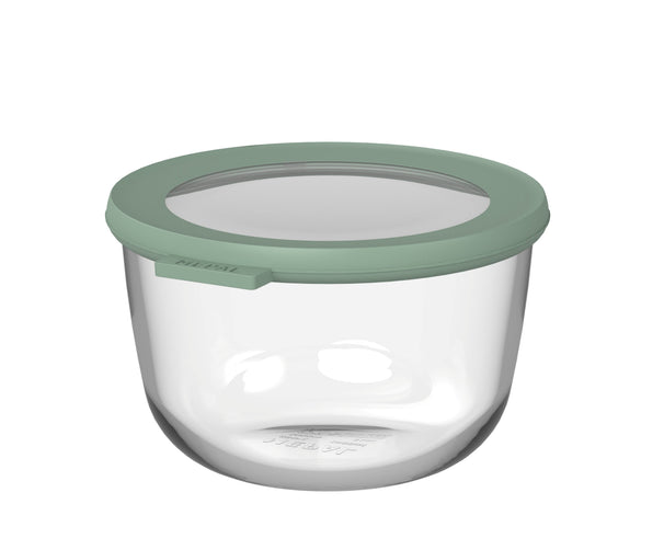 Mepal Glas Frischhaltedose Cirqula Nordic Sage Rund - 1 Liter