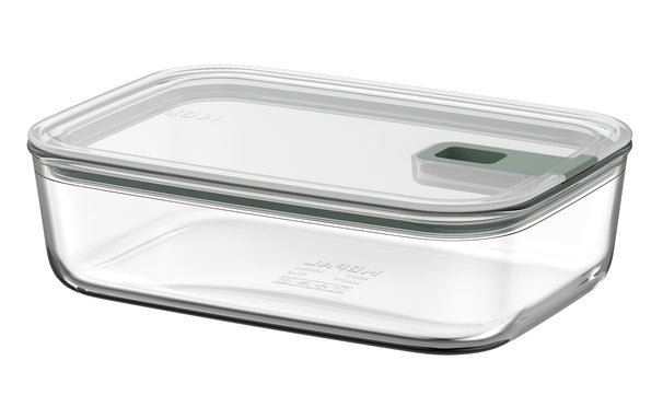 Mepal Auflaufform / Lasagneform mit Deckel EasyClip Nordic Sage - Glas - 1,5 Liter