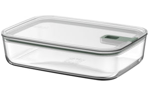 Mepal Auflaufform / Lasagneform mit Deckel EasyClip Nordic Sage - Glas - 2,25 Liter