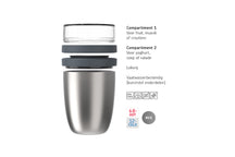 Mepal Thermos Joghurtbecher / Lunchpot Ellipse Vivid Mauve - 500 ml + 200 ml
