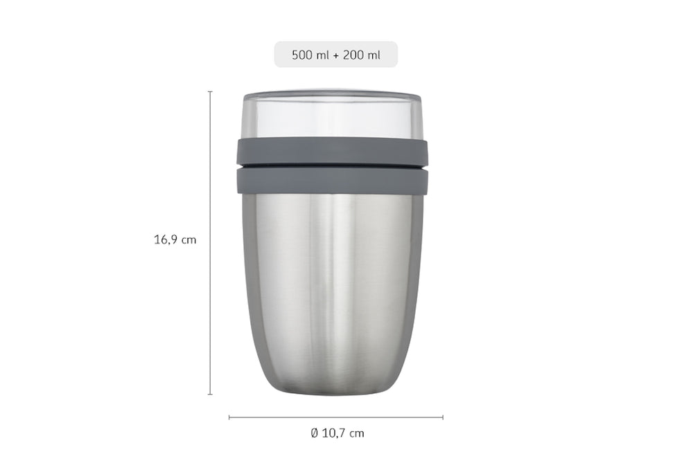Mepal Thermos Joghurtbecher / Lunchpot Ellipse Vivid Mauve - 500 ml + 200 ml