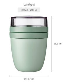 Mepal Joghurtbecher / Lunchpot Ellipse Vivid Mauve - 500 ml + 200 ml