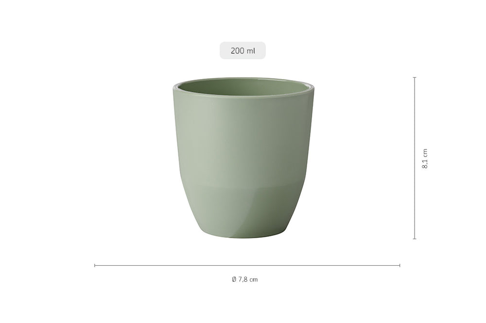 Mepal Geschirrset Silueta Nordic Sage 8-teilig / 2 Personen - 2 Teller, 2 tiefe Teller, 2 Schalen und 2 Becher