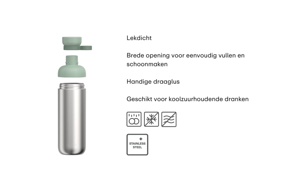 Mepal Trinkflasche Vita Nordic Sage - Edelstahl - 700 ml
