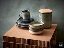 Salt & Pepper Geschirrset Meridian - Grün/Blau - 16-teilig / 4 Personen - 4 Speiseteller, 4 Frühstücksteller, 4 Schalen und 4 Tassen