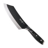 Messermeister BBQ Mes Avanta 20 cm met zwart titanium lemmet, vrijstaand op witte achtergrond