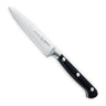 Messermeister Schilmes Meridian Elite 10 cm met zwart heft, vrijstaand op witte achtergrond
