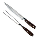 Messermeister Tranchierset Avanta Pakkaholz 2-teilig - Fleischmesser mit Kullenschliff & Fleischgabel