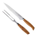 Messermeister Tranchierset Oliva Luxe Olivenholz 2-teilig - Fleischmesser & Fleischgabel