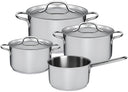 Sola Topfset Mirage - Edelstahl - Kochtopf ø 16, 18, 20 cm & Stielkasserolle ø 16 cm - Induktionsgeeignet - 4-teilig