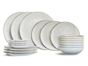 Cosy & Trendy Geschirrset Murano - 18-teilig / 6 Personen - 6 Speiseteller, 6 Frühstücksteller und 6 Suppenteller