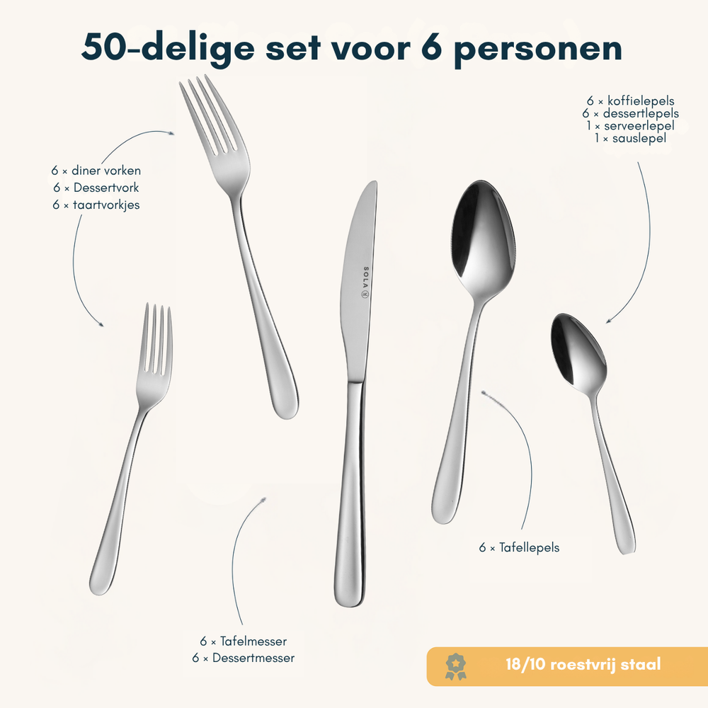 Sola Besteckset Florence 50-teilig