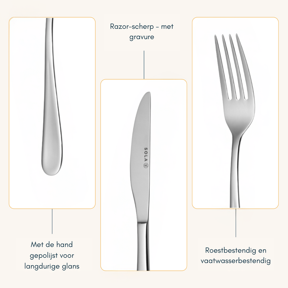 Sola Besteckset Florenz - 18/10 Edelstahl - 100-teilig / 12 Personen