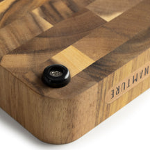 Namture Schneidebrettset Akazie Endgrain 2-teilig - M & XL - Holz Schneide- und Vorbereitungsbretter