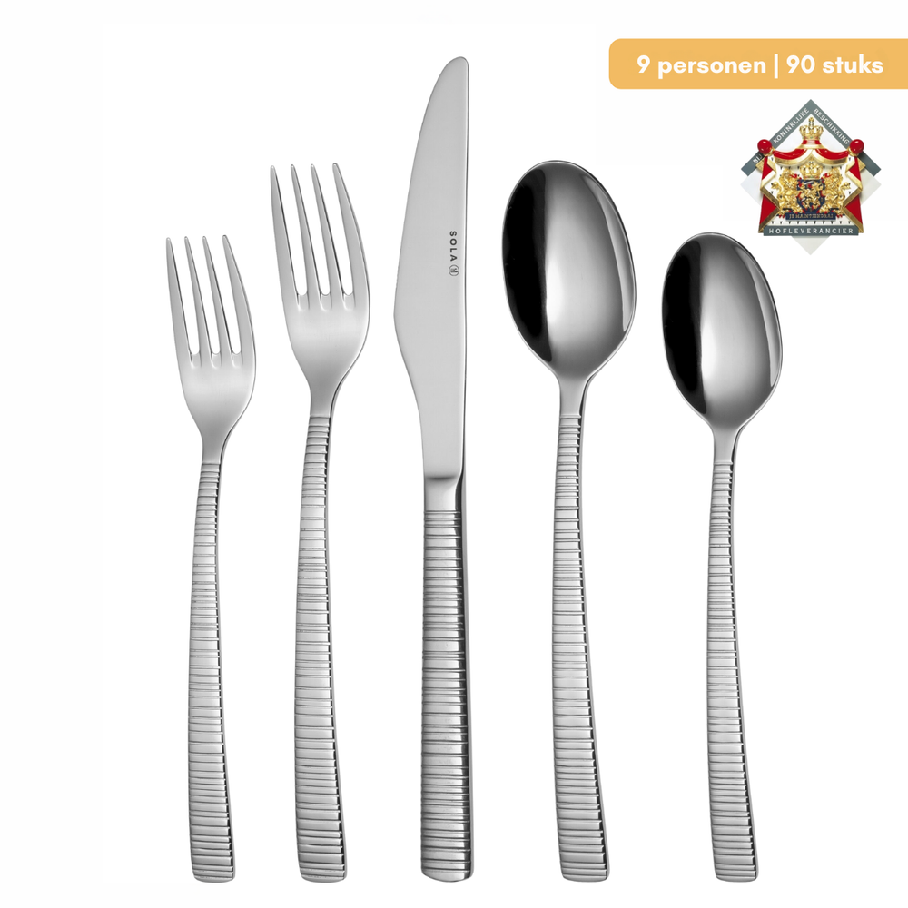 Sola Besteckset Bali - 18/10 Edelstahl - 90-teilig / 9 Personen