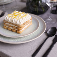 Cookinglife Geschirrset Nola Beige reactive glaze 18-teilig / 6 Personen - 6 Speiseteller, 6 Frühstücksteller und 6 Schalen