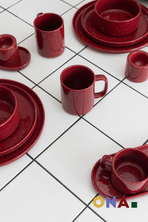 ONA Becher Fika Burgundy 330 ml - 4 Stück