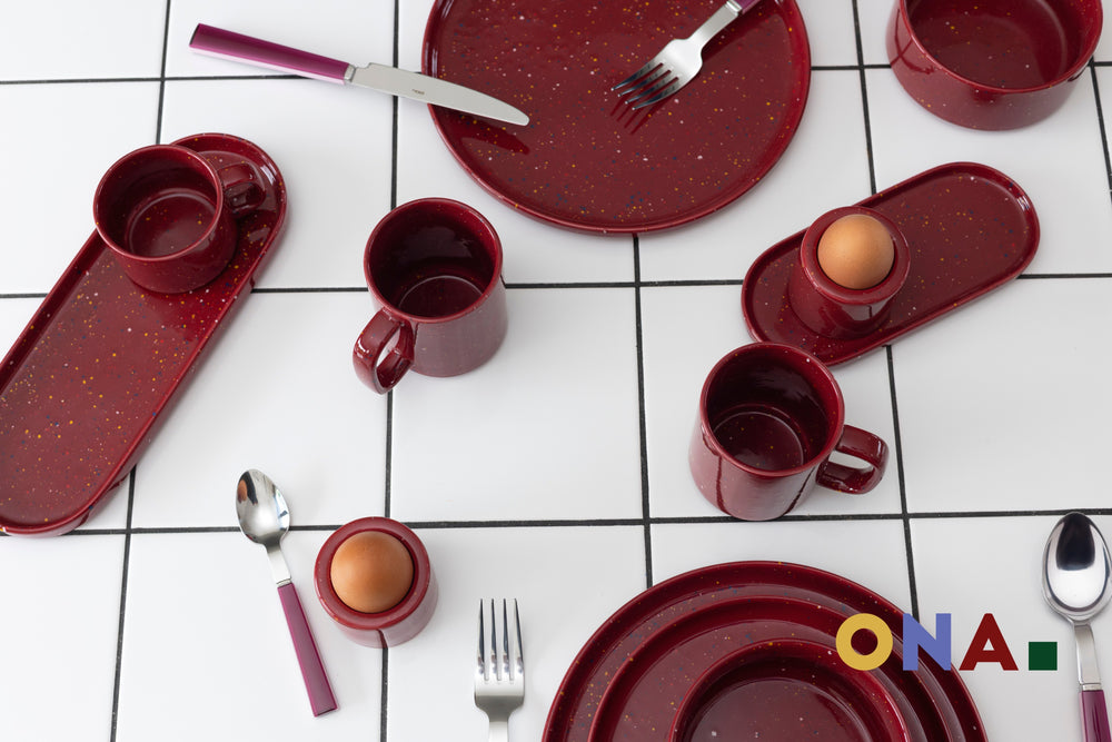ONA Speiseteller Fika Burgundy ø 25 cm - 4 Stück