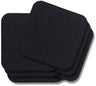 Cookinglife Untersetzer - Veganes Leder - Schwarz - 10 x 10 cm - 6 Stück