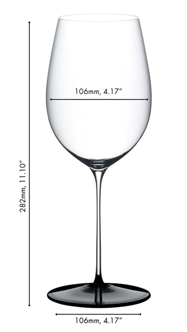 Riedel Weingläser-Set Fatto A Mano Black Tie - Bordeaux Grand Cru, Burgundy Grand Cru, Riesling & Oaked Chardonnay - 4 Stück