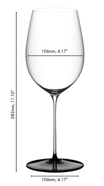 Riedel Weingläser-Set Fatto A Mano Black Tie - Bordeaux Grand Cru, Burgundy Grand Cru, Riesling & Oaked Chardonnay - 4 Stück