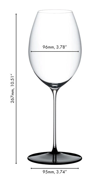 Riedel Rotweinglas Fatto A Mano Black Tie - Hermitage / Syrah - 668 ml