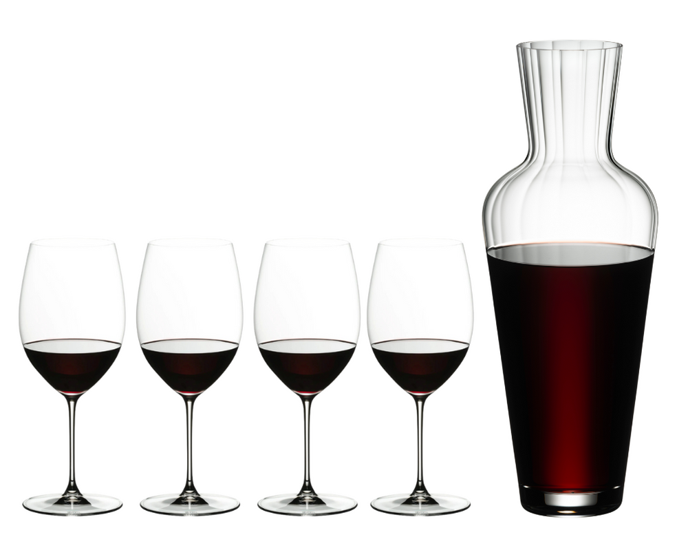 Riedel Weinglas-Set – Rotweingläser – Veritas – Cabernet/Merlot + Weindekanter