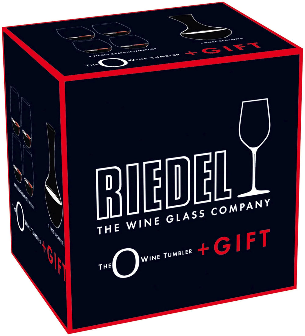 Riedel Rotweinglas-Set O Wine – 4-teilig mit Syrah-Dekanter