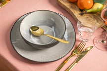 Cookinglife Geschirrset  Nola Warm Grey - 18-teilig / 6 Personen - 6 Speiseteller, 6 Frühstücksteller und 6 Schalen