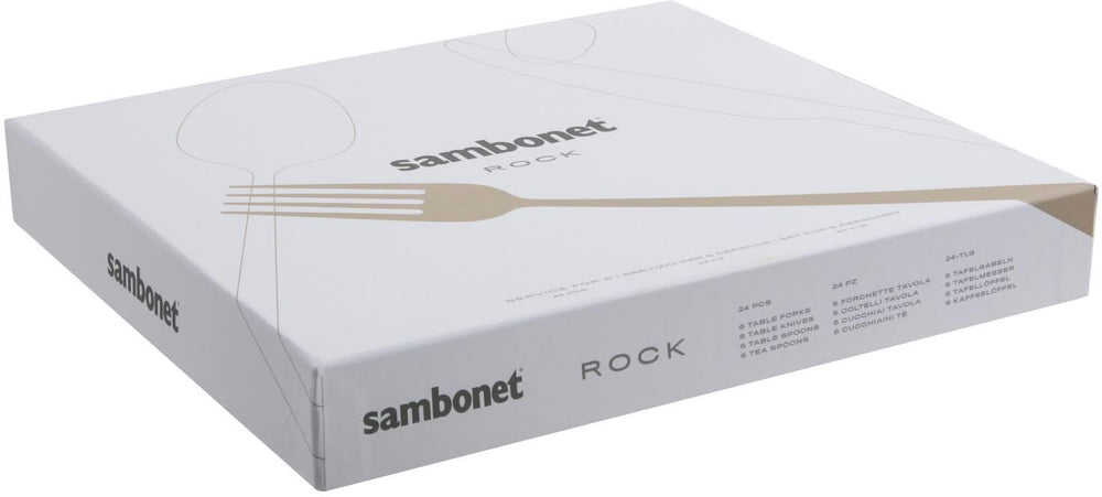 Sambonet Besteckset Rock - Edelstahl - 24-teilig / 6 Personen