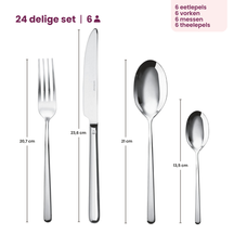 Sambonet Besteckset Linear - Gold - 24-teilig / 6 Personen