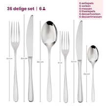 Sambonet Besteckset Taste - Vintage Kupfer - 36-teilig / 6 Personen