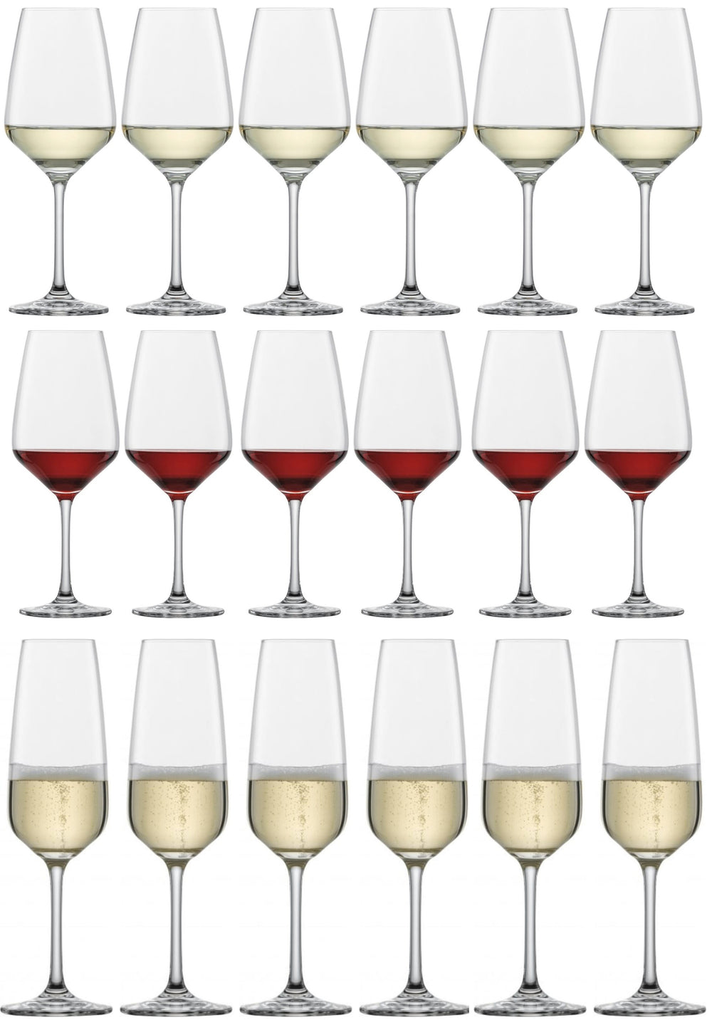 Schott Zwiesel Weinglas-Set (Sektgläser, Weißweingläser & Rotweingläser) Tulip 18-teilig