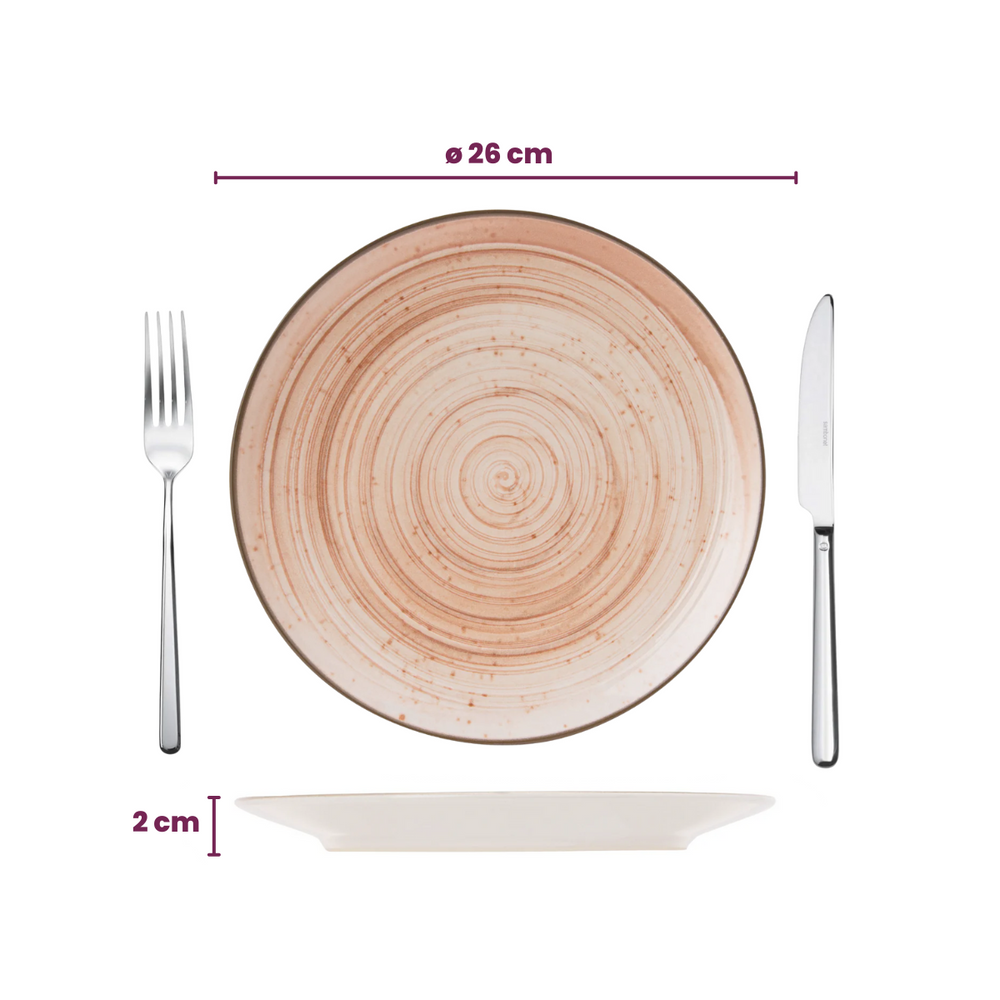 Cosy & Trendy Speiseteller Sintra Terracotta ø 26 cm - 4 Stück