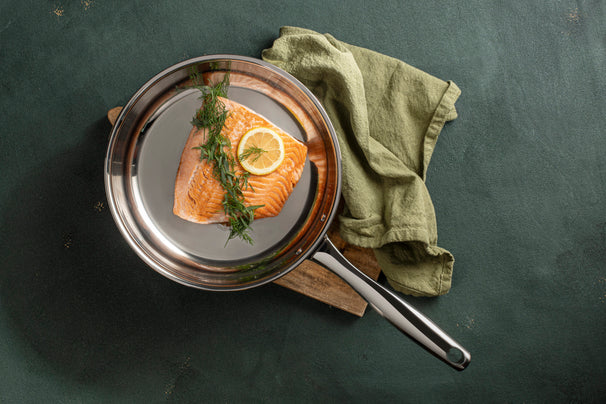 Sola Bratpfanne Green Cooking Silber Ø 24 cm – geeignet für alle Wärmequellen – ohne Antihaftbeschichtung