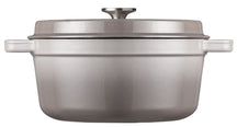 Sola Bräter mit Deckel Gusseisen - Grau - ø 24 cm / 3.2 Liter - Emaillierte Antihaftbeschichtung