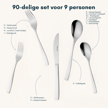 Sola Besteckset Sevilla - 18/0 Edelstahl - 90-teilig / 9 Personen