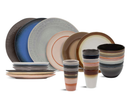 Studio Tavola Geschirrset Earth 30-teilig / 6 Personen - 6 Dinner-Teller, 6 Frühstücksteller, 6 Schalen, 6 Kaffeetassen und 6 Kaffeebecher