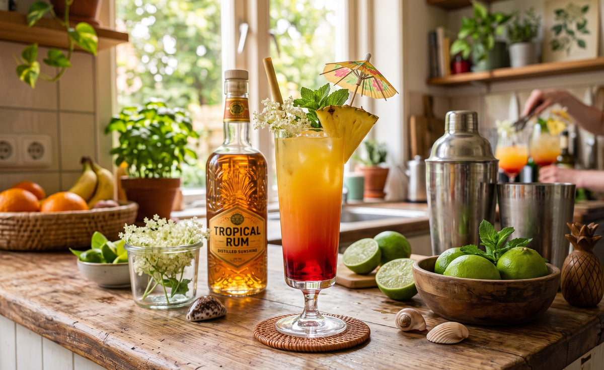 Ein sonniger, sommerlicher Cocktail mit Mango, Passionsfrucht und einem Hauch Rum